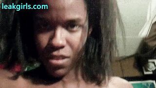 Ebony thot showing off her boobs while riding cock - College Amateurs
