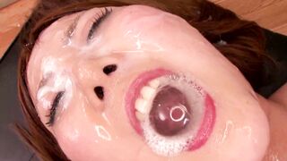 Busty Asian soaked in cum - Facials