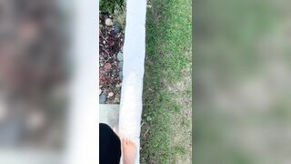 Feet: balancing and trying to be smooth at the same time!