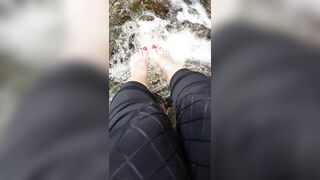 Soaking my feet in a cold stream of flowing water, felt sooo nice xx 54yo F ?????? - Feet