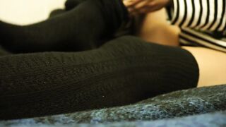 Feet: A quick sock undress and wiggly toes