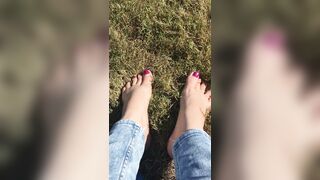 Feet: I love having my toes in the grass ??