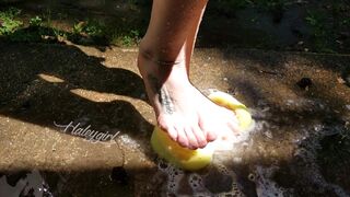 Feet: Playing in the water