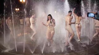 Busty Fountain Girl - Festival Sluts