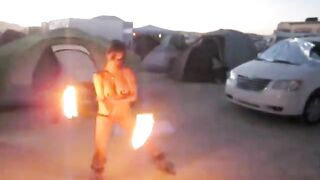 Festival Strumpets: Fire dancer
