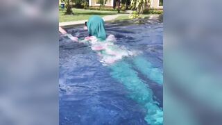Fetish: Throwback to holidays where i can just receive juicy with burkini on! Especially when the pool is empty likewise! ???