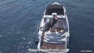 #LETSDOEIT Exclusive Lesbo Threesome On Yacht Premium GIF  Full Clip