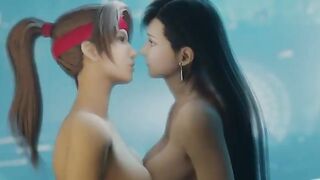 A little peck between Jessie and Tifa