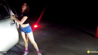 melody Marks fucked on the side of the road