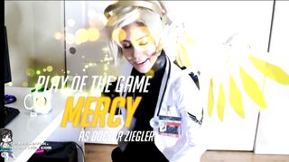 Mercy from Overwatch gets a huge creampie