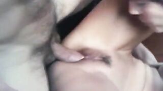 Creampie Eating: Wife eating my cum for her sisters slit