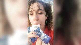 Creamy Jeans: Just eating an icy pole