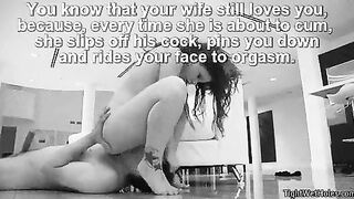 One time she even squirted while doing this. - Cuckold Captions