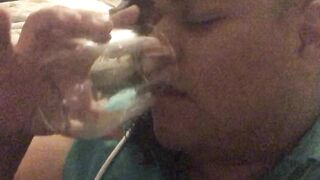 Cum Fetish: Drinking my cum for Dad