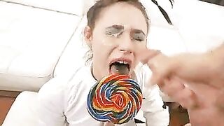 My lollipop is ruined. - Women who Hate Cum