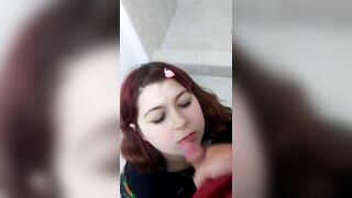She doesn't seems pleased about it - Women who Hate Cum