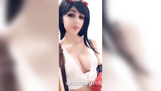 Cosplay Angels: Tifa is no brassiere club! I hope Cloud will approves it! - by Kate Key