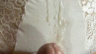 Cum on Garments: cum on her white cotton and lace pants