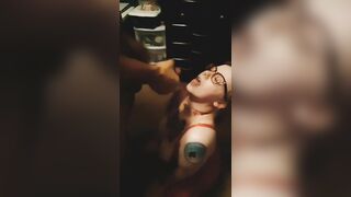 Cum On Glasses: Getting a facial from our large dicked ally ??