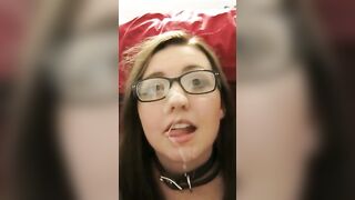 Cum On Glasses: Assessing the quality of the cum load on her face