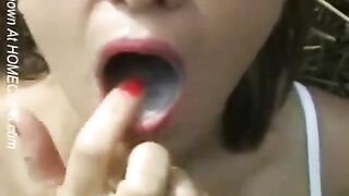 Cum Play: She uses his load like mouthwash