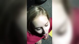 Parking lot facial - Women Loving Cum