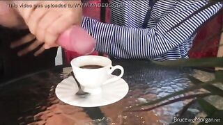 Cum Sluts: morgan's cum coffee and pee tea