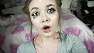Pretty face messed up - Women Loving Cum