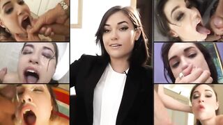 Cum Sluts: Sasha Grey Facual cumshots Showcase