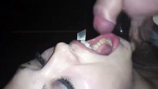 Cum Swallowing: Cum-starved doxy swallows almost every drop of cum.