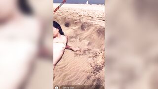 Porn with Curvy Honeys: Misha Cross outdoor on the beach vagina fingering snapchat 2019:07:16