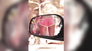 Objects in mirror are closer than they appear - Cute Little Butts