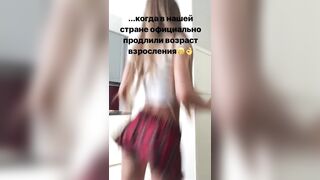 Cute Little Asses: Valentina Grishko jumping in a petticoat