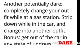 I got dared to undress and change garments at a busy gas station! ????