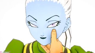 DBZ rule 34: Vados sucks your thumb as you fondle her