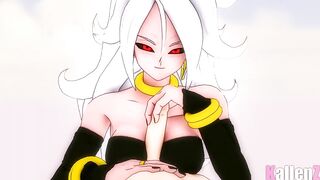 DBZ rule 34: Majin Android 21 tugjob
