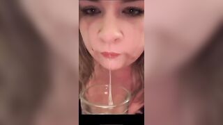 collecting drool to cover my dumb slut face - Deepthroat Slime