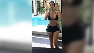 By the pool - Demi Rose Mawby