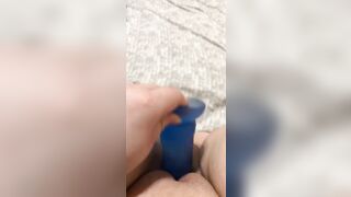 Sextoy: My wife playing with her little blue ????????