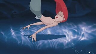 Ariel drops to the bottom