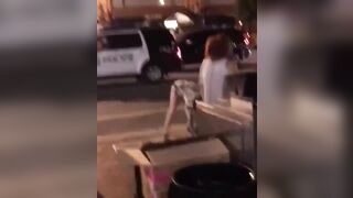 Drunk prostitutes showed twerking and ass police patrol!