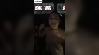 Girlfriend acting like a real whore in club, soaked and drunk dancing, - Drunken