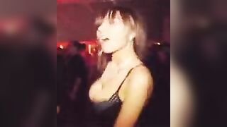 in a nightclub in erotic outfit!