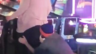 Drunk: Is he sniffing her farts during the time that she pinballs?!