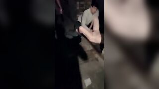 Drunk: Fingerbang night. Street, night, passers-by, fingers in the pussy!