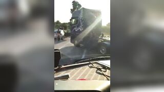 Trucker fucks hooker on german autobahn - Drunken