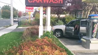 Because underwear would get in the way of washing her car. TANNED BUBBLE BUTT MILF VACUUMING CAR NO UNDERWEAR ON NEAR BUSY ROAD
