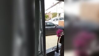 Just couldn't wait. Blowjob for a loved one. A drunk couple is sitting on the street and does not pay attention to the neighbors. - Drunken