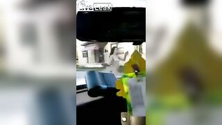 naked girl jumps on man's car - Drunken