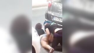 Drunk: Sex on the roadway betwixt the cars. Drunk Large ass milf